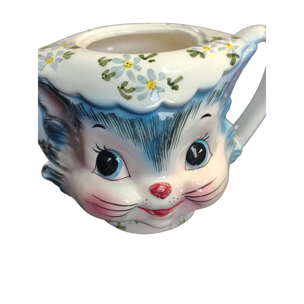 Vintage Lefton MISS PRISS Kitten Teapot